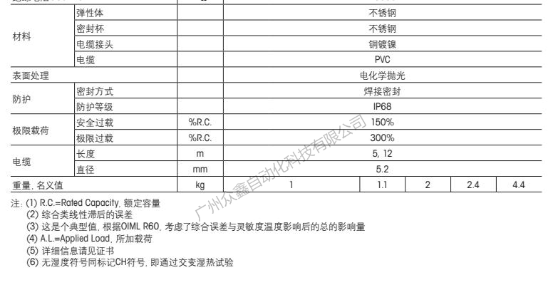 梅特勒托利多 TSH-300kg称重传感器尺寸2